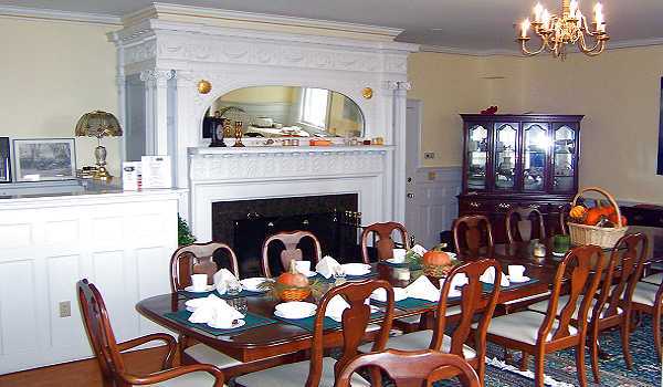 The dining area.